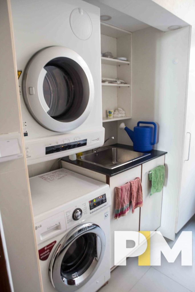 Property for rent in Downtown Yangon washing machine